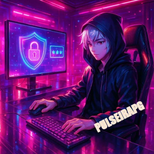 Imagem promocional da PULSEIRAPG destacando login ágil e ambiente de jogo seguro